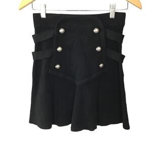 Chelsea and‎ walker black knit mini skirt